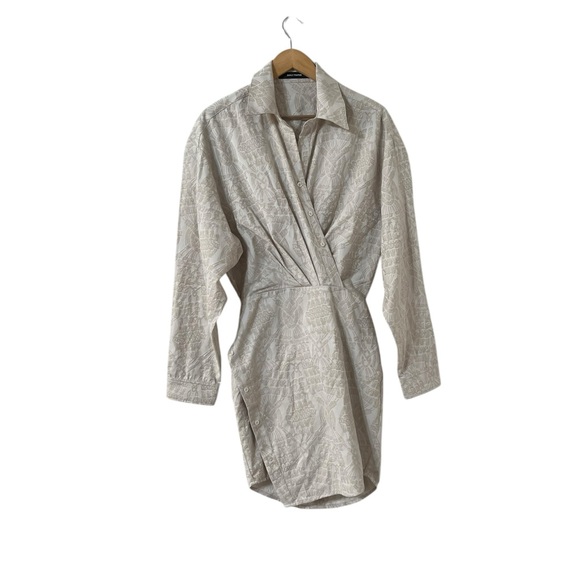 DAILY PAPER Amber Shirt Cut Out Long Sleeve Dress - Picture 9 of 9